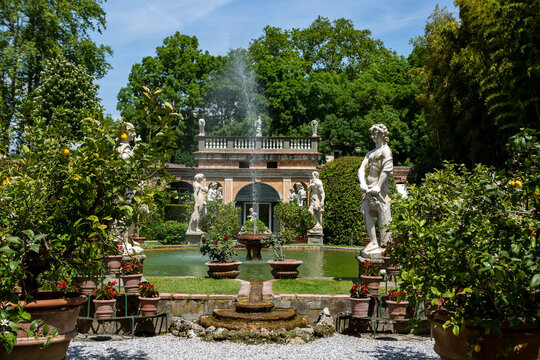 Garden of Palazzo Pfanner, Lucca, Tuscany, Italy