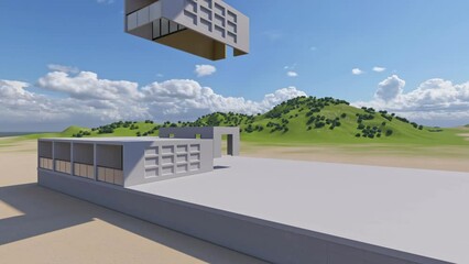 Process of construction new and modern modular house. 3d rendering.
Construction residential new house in progress at building site
New housing estate buildings apartments in town. Modern urban reside