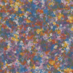 Abstract, seamless pattern of flowers. Created by a stable diffusion neural network.