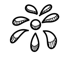 Water drop Doodle line