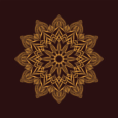 vector and new mandala decorative golden mandala on pattern mandala design template