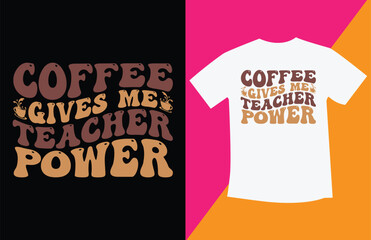 Coffee typography cafe colorful design