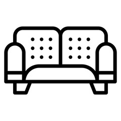 Sofa Vector Line Icon