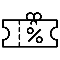 Voucher Vector Line Icon