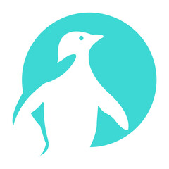 Naklejka premium penguin icon illustration vector