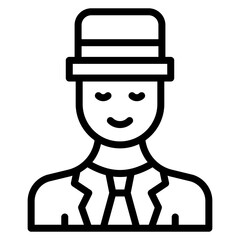 Film Director Vector Line Icon