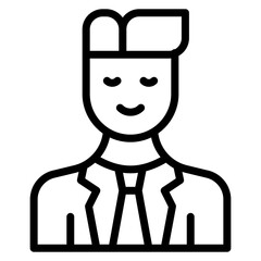 Actor Vector Line Icon