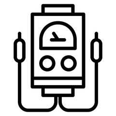 Tester Machine Vector Line Icon