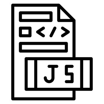 Javascript File Vector Line Icon