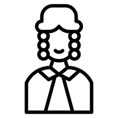 Judge Vector Line Icon