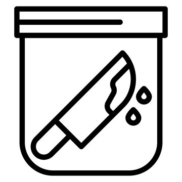 bloody knife evidence bag icon clip art preview