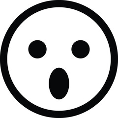 Fototapeta premium wow icon vector . surprised wow emoji for social media