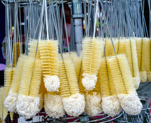 typical cleaning brushes - close up