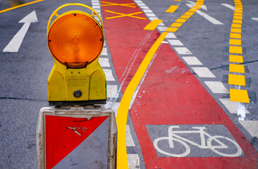 typical road marking in germany