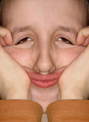 Fototapeta premium Boy making a funny face