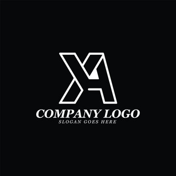 YA monogram logo style design template