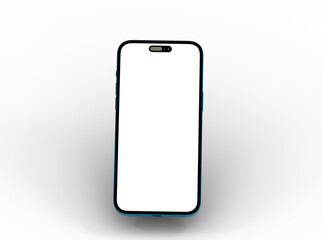 3d render illustration hand holding the white smartphone