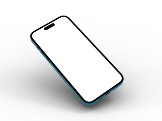 Mockup - 3d render illustration hand holding the white smartphone