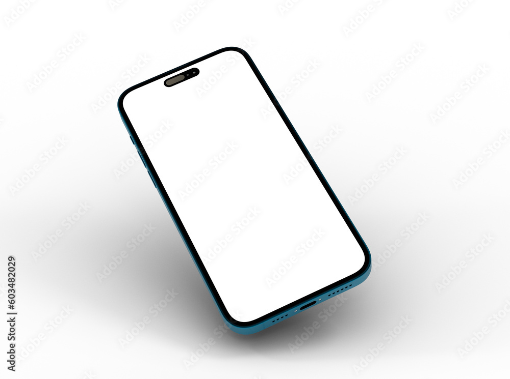 Poster Mockup - Smartphone frame less blank screen. Mockup generic device. 3d