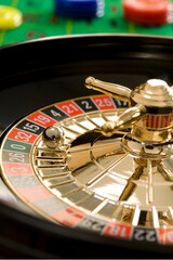 Obraz premium roulette wheel with ball on 32
