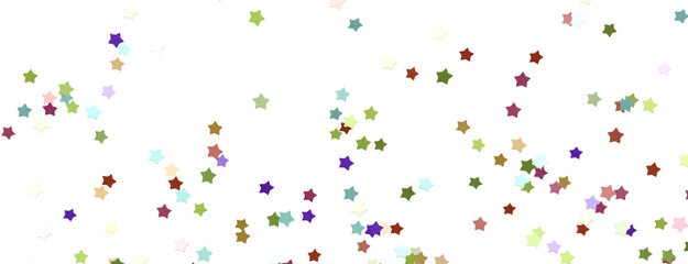 colorful Stars - Holiday decoration, glitter frame isolated -