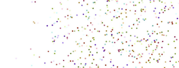 colourful  XMAS stars background, sparkle lights confetti falling. magic shining Flying christmas stars on night