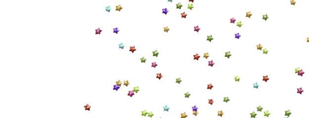 XMAS stars. Confetti celebration, Falling colourful abstract decoration for party, birthday celebrate,