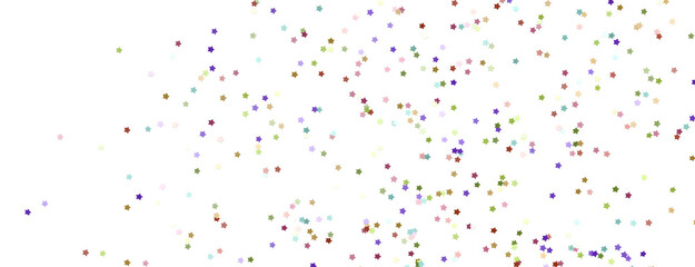 XMAS Stars - Banner with golden decoration. Festive border with falling glitter dust and stars.