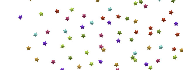 XMAS Stars - Banner with golden decoration. Festive border with falling glitter dust and stars.