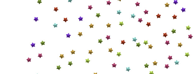 colorful Stars - modern 3d abstract