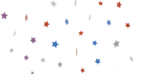 XMAS stars. Confetti celebration, Falling colourful abstract decoration for party, birthday celebrate,