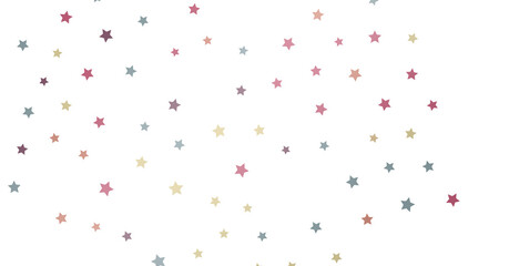 colorful Stars - Holiday decoration, glitter frame isolated -