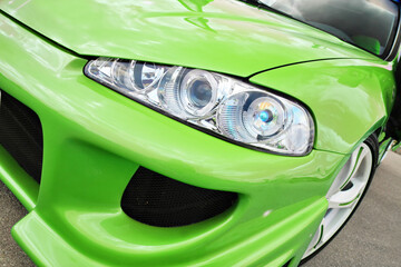 Green Sport Car - agressive look