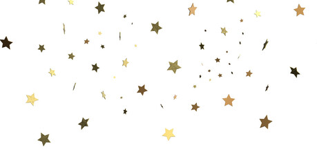 XMAS Stars - stars. Confetti celebration, Falling golden abstract decoration for party, birthday celebrate, - PNG transparent