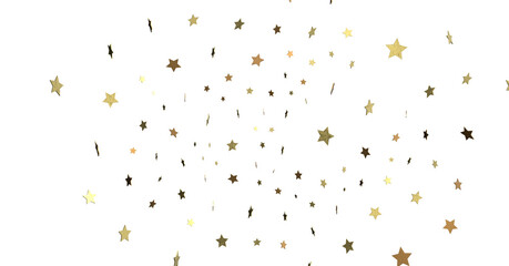 XMAS Stars - stars. Confetti celebration, Falling golden abstract decoration for party, birthday celebrate, - PNG transparent