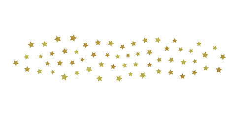 Stars - Holiday golden decoration, glitter frame isolated - (PNG transparent)