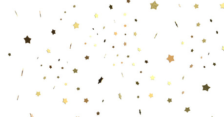 XMAS A gray whirlwind of golden snowflakes and stars. New (PNG transparent)