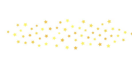 Stars - Holiday golden decoration, glitter frame isolated - (PNG transparent)