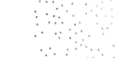 XMAS Banner with golden decoration. Festive border with falling glitter dust and stars.  PNG - PNG transparent