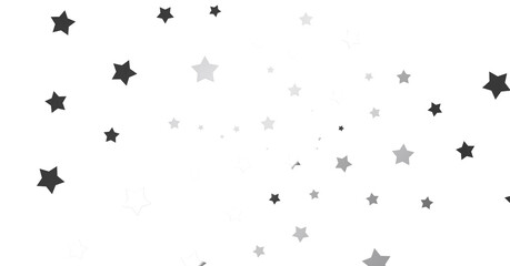 Group of silver stars isolated on white background. - png transparent