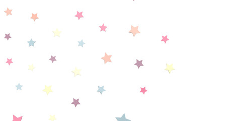 colorful Banner decoration. Festive border with falling glitter dust and stars.  png transparent