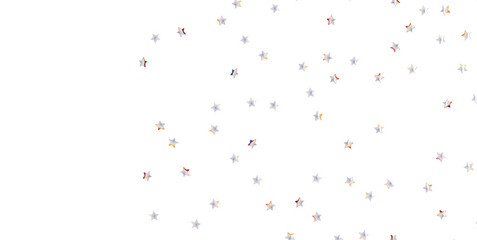 Holiday backdrop made of silver stars and sparkles on white wooden background. New Year concept. - png transparent
