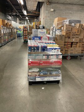 Food Lion Grocery store interior backroom stock area