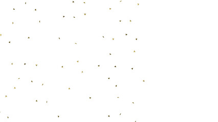 Gold confetti background, isolated on transparent background