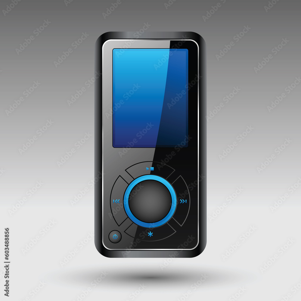Poster portable media player editable vector file