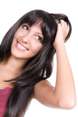 Fototapeta premium beautiful teenager with strong hair