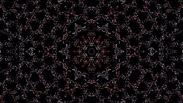 Abstract Kaleidoscope pattern with full colors. Magic mandala. 4k	