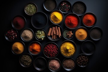 Obraz na płótnie Canvas Colorful spices Generative AI
