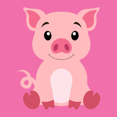 Obraz na płótnie Canvas pink baby pig