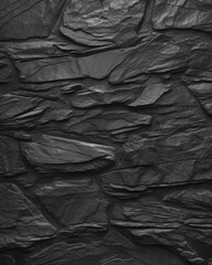 The slate background is black with a stone texture. (Generative AI)